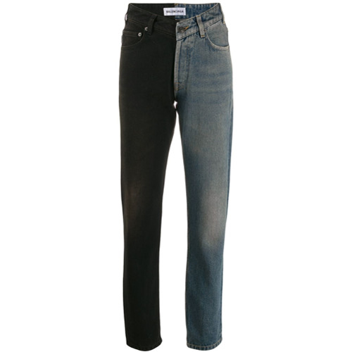 Balenciaga Calça Jeans Cintura Alta - Azul