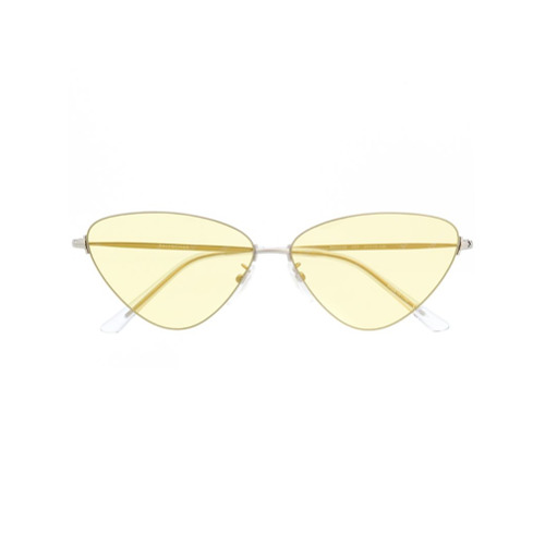 Balenciaga Eyewear Óculos de Sol Aviador - Amarelo
