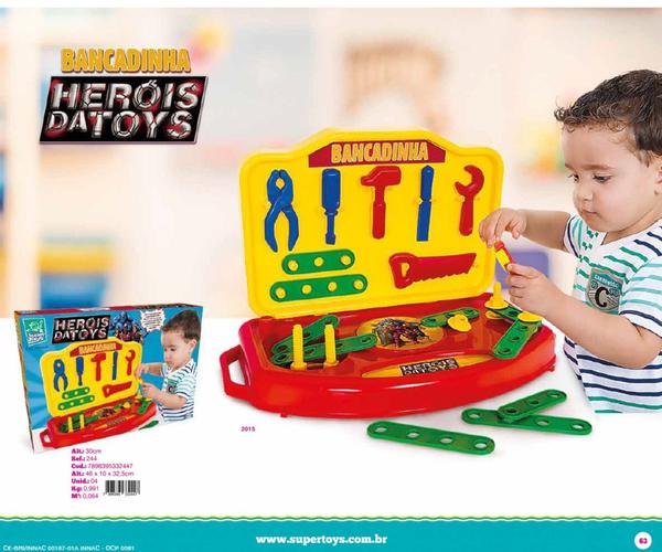 Bancadinha de Ferramentas Heróis da Toys - com Acessórios Super Toys