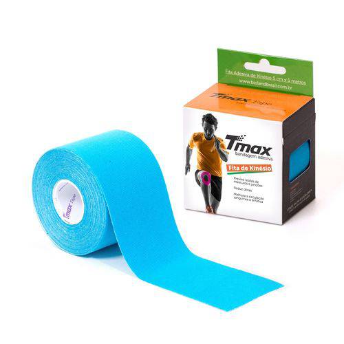Bandagem Elastica Azul Tmax Tape Kinesiology