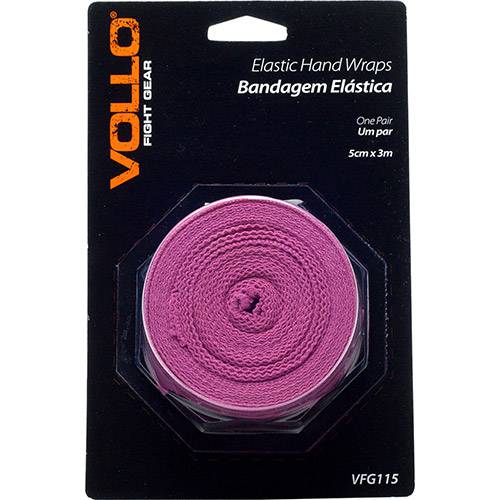 Bandagem Elástica VFG 3 Metros Rosa - Vollo