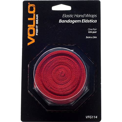 Bandagem Elástica VFG 3 Metros Vermelho - Vollo