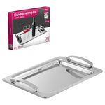 Bandeja de Inox Retangular com Alca 36x24cm Ox Prime na Caixa