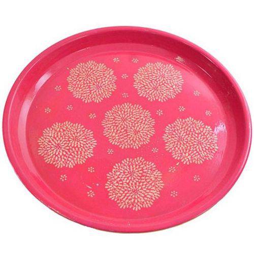 Bandeja Floral Pink I- 33cm X 33cm X 3cm - Trevisan Concept