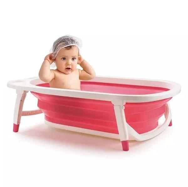 Banheira Dobrável Flexi Bath Rosa Multikids Baby - Bb160
