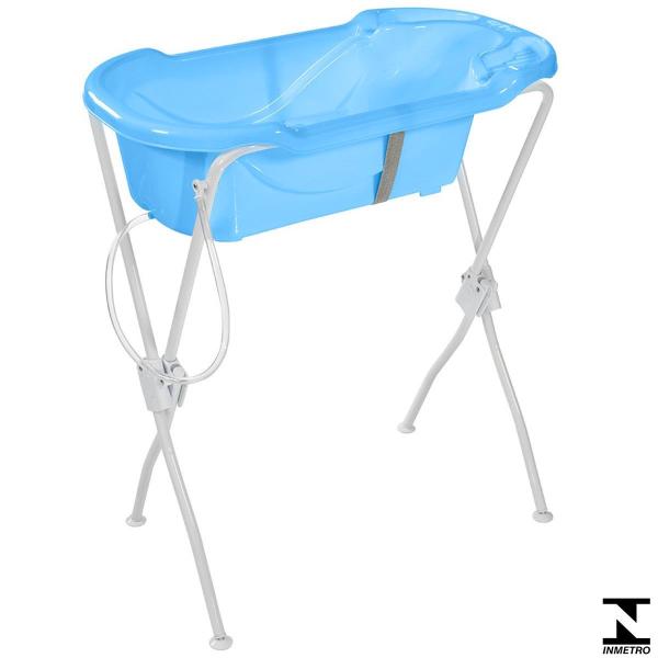 Banheira Ergonomica com Suporte Tutti Baby - Azul