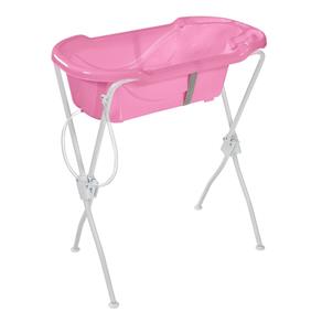 Banheira para Bebê Ergonômica com Suporte Tutti Baby - Rosa