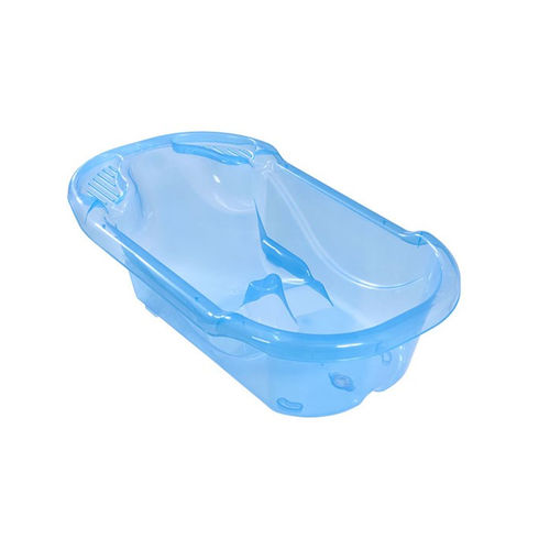 Banheira para Bebê Ergonômica Tutti Baby Safety e Comfort - Transparente Azul