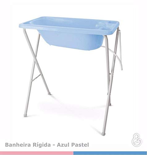 Banheira para Bebê Plástica com Suporte - Galzerano - Azul