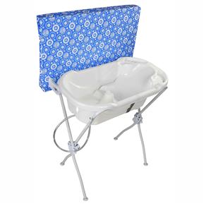 Banheira para Bebê Tutti Baby Floripa com Trocador - Azul Essencial