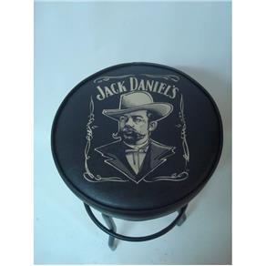 Banqueta Alta Giratória Jack Daniels - PRETO
