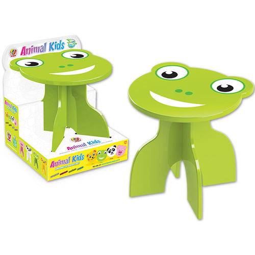 Banquinho Cadeira Infantil Animalkids Sapinho Frog Mdf