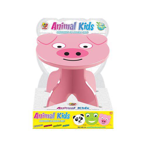Banquinho Infantil Animalkids Porquinho Pig 960 - Junges