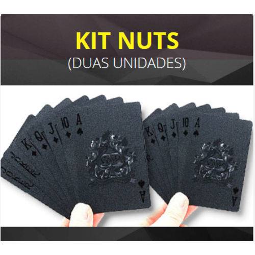 Tudo sobre 'Baralho Poker Preto Metalizado - Kit 2 Unidades, Merak Imports'