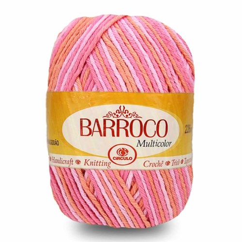 Barbante Barroco Multicolor 200g Círculo - 9412-ROSA/PINK/LARAN