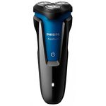 Barbeador Philips Aquatouch S1030 de 3 Cabeças/recarregável Bivolt - Preto/azul