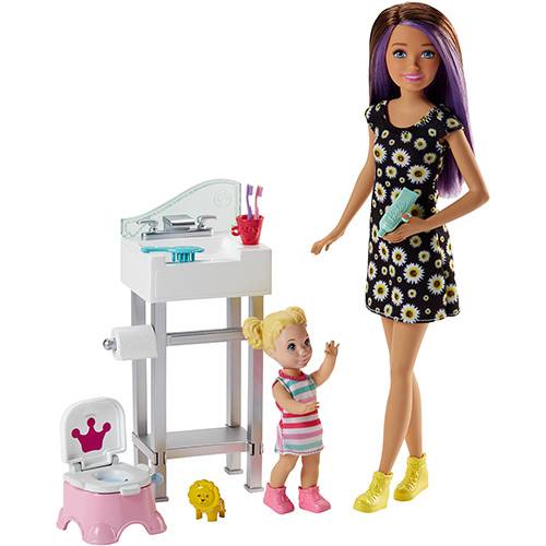 Tudo sobre 'Barbie Babysitter Banheiro com o Bebê - Mattel'