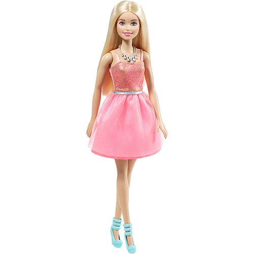 Barbie Básica Glitz Vestido Rosa - Mattel