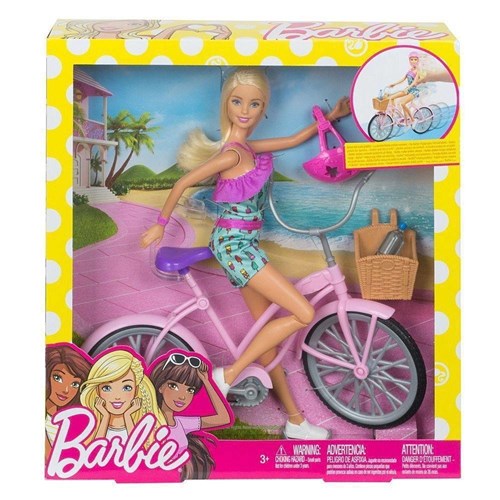 Barbie - Boneca e Bicicleta - Mattel