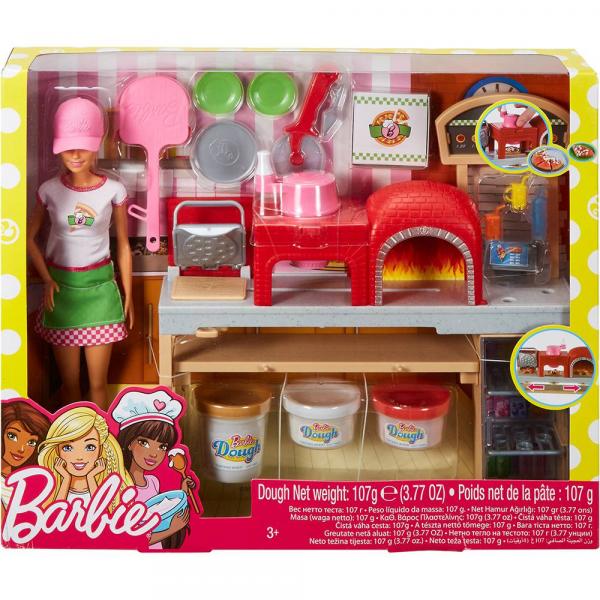 Barbie Boneca e Conjunto Pizzaiola Fhr09 Mattel