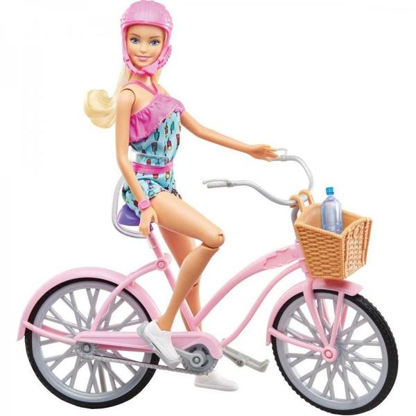 Barbie com Bicicleta Ftv96 - Matell