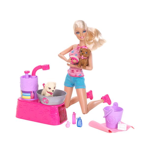 Barbie Family Banho dos Filhotes - Mattel - Barbie