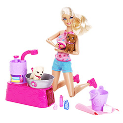 Barbie Family - Banho dos Filhotes - Mattel