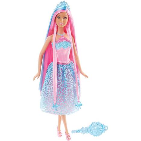 Barbie Fantasia Princesa Saia Rosa e Azul Mattel