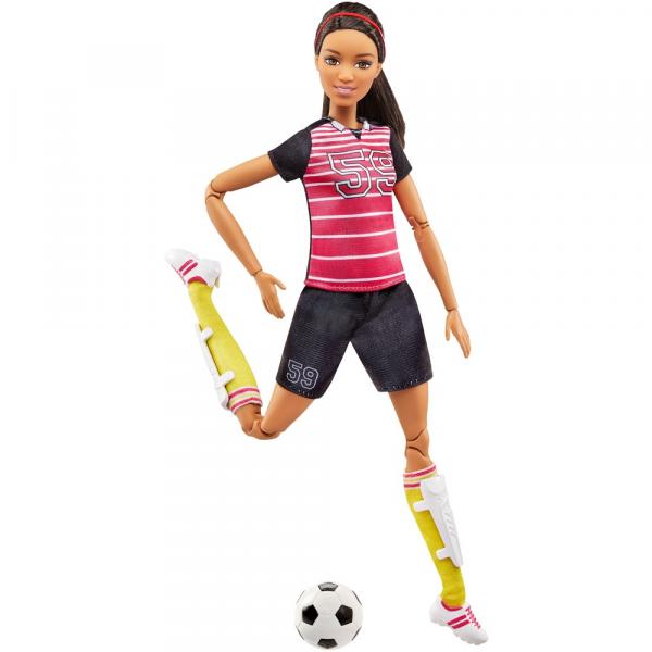 Barbie Feita para Mexer Esportista Futebol Morena - Mattel