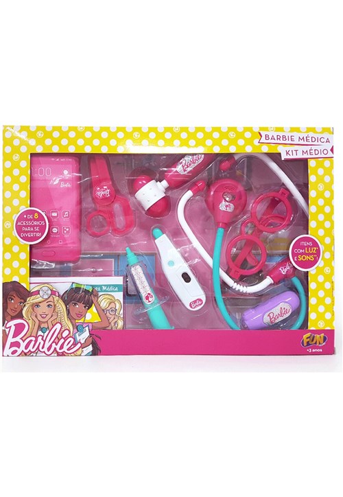 Barbie Kit Medica Médio Rosa Fun Divirta-Se