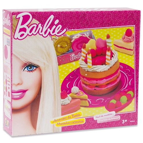 Barbie - Massinha Aniversário da Barbie - Fun Divirta-se