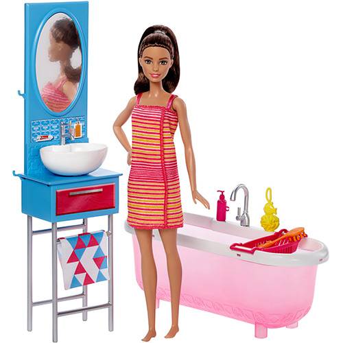 Tudo sobre 'Barbie Móvel com Boneca Bathroom - Mattel'