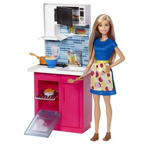 Barbie - Móvel com Boneca - Cozinha Dvx54