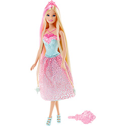Barbie Princesa Cabelos Longos Rosa - Mattel