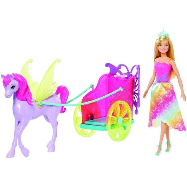 Barbie Princesa com Carruagem, Gjk53, Mattel