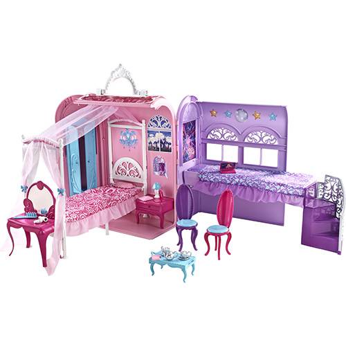 Tudo sobre 'Barbie - Princesa e Pop Star - Quarto da Princesa - Mattel'