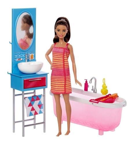 Barbie Real Banheiro com Boneca - Mattel