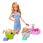 Barbie Real Banho De Cachorrinhos - Mattel Fxh11