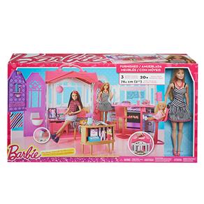 Barbie Real Casa Portátil com Boneca - Mattel