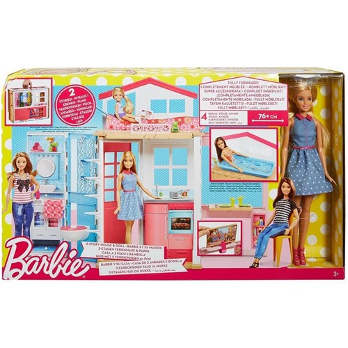 Barbie Real Casa Portátil com Boneca - Mattel