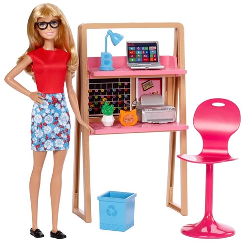Barbie Real Escritório com Boneca Mattel