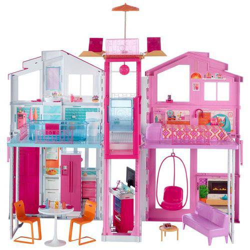 Barbie Real Super Casa 3 Andares Dly32 Mattel