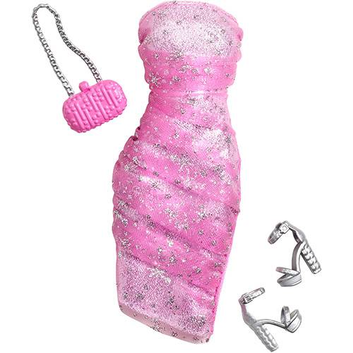 Tudo sobre 'Barbie Roupas Fashion Vestido de Festa Rosa - Mattel'