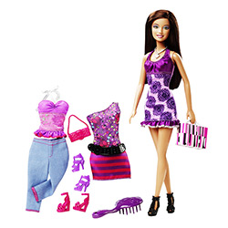 Barbie Três Looks Barbie Morena - Mattel