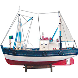 Barco Pesqueiro Decorativo IN0002 de Madeira - BTC