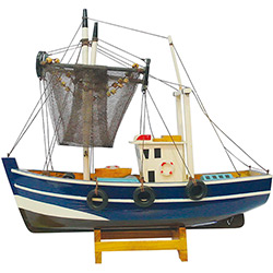 Barco Pesqueiro Decorativo In0017 de Madeira - BTC