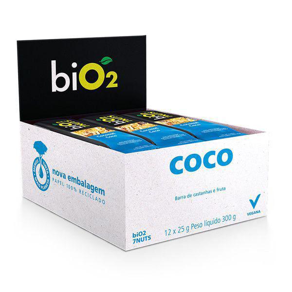 Barra 7 Castanhas + Coco Bio2 - Caixa 12 Unidades