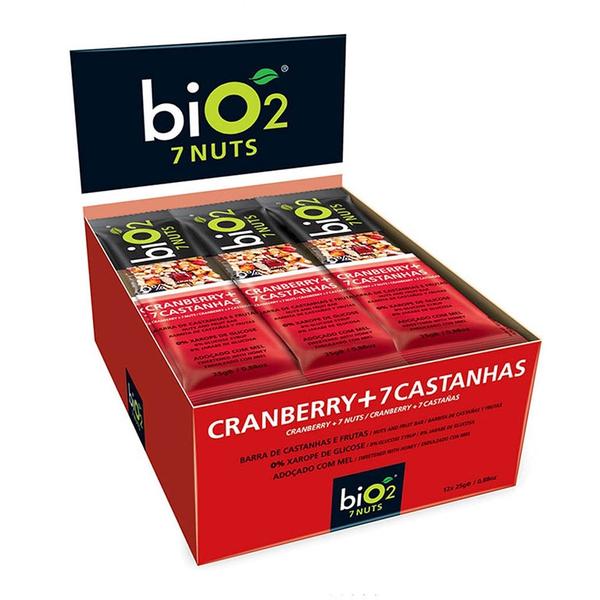 Barra 7Nuts BiO2 com 12 Unid Cranberry