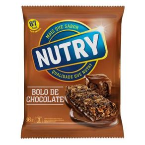 Barra Cereal Bolo de Chocolate Nutry 66g