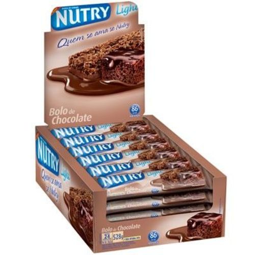 Barra de Cereal Bolo de Chocolate Nutry- Cx. 24un (22g)